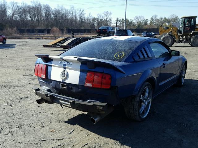 1ZVHT82H375264173 - 2007 FORD MUSTANG GT BLUE photo 4