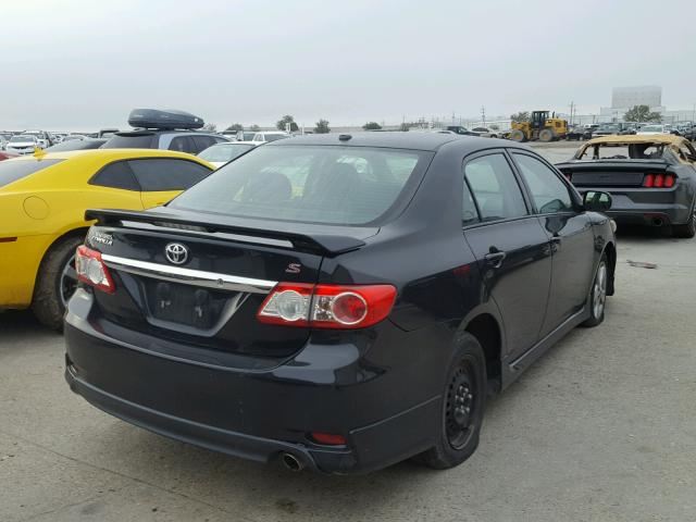 2T1BU4EE6BC715477 - 2011 TOYOTA COROLLA BA BLACK photo 4