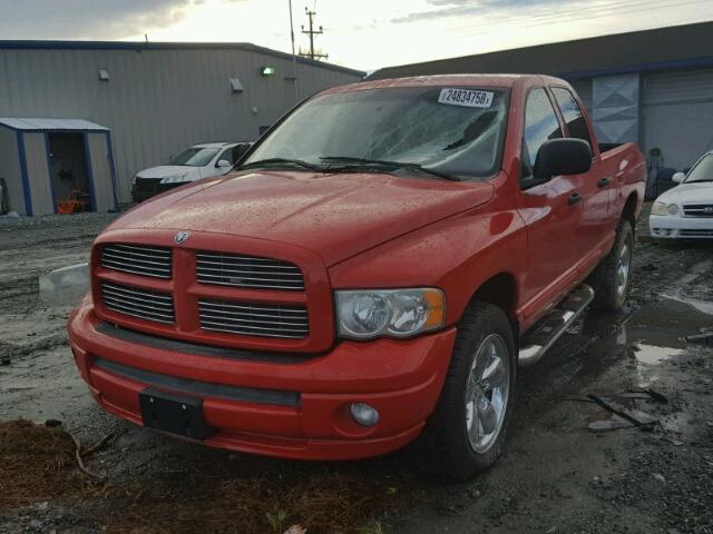 1D7HU18D95J622690 - 2005 DODGE RAM 1500 S RED photo 2