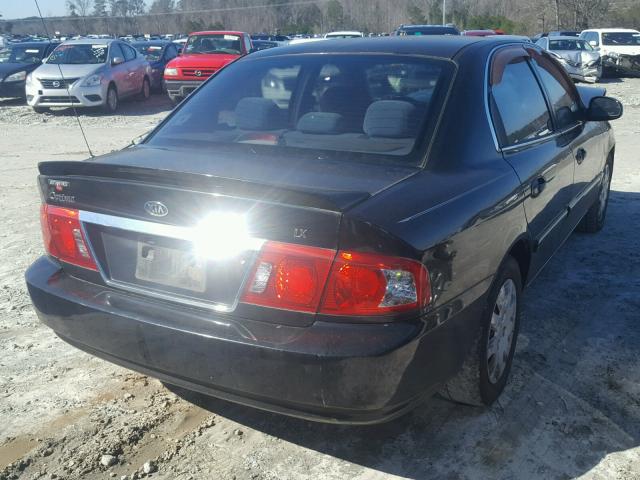 KNAGD126965449373 - 2006 KIA OPTIMA LX BLACK photo 4