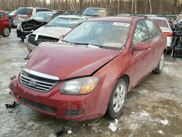 KNAFE222595639851 - 2009 KIA SPECTRA EX RED photo 2