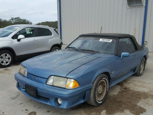 1FABP45E8JF298981 - 1988 FORD MUSTANG GT BLUE photo 2