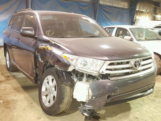 5TDBK3EH6DS260957 - 2013 TOYOTA HIGHLANDER CHARCOAL photo 1