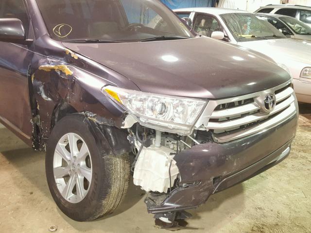 5TDBK3EH6DS260957 - 2013 TOYOTA HIGHLANDER CHARCOAL photo 9