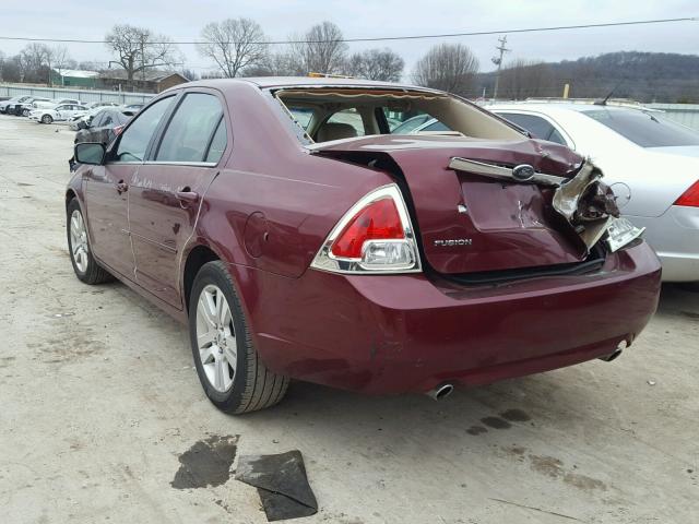 3FAHP08136R206665 - 2006 FORD FUSION SEL MAROON photo 3