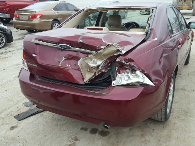 3FAHP08136R206665 - 2006 FORD FUSION SEL MAROON photo 9