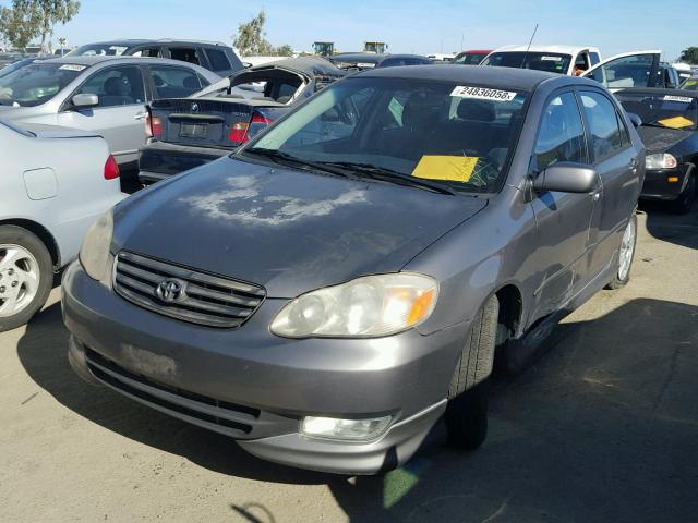 1NXBR32E73Z186394 - 2003 TOYOTA COROLLA CE GRAY photo 2