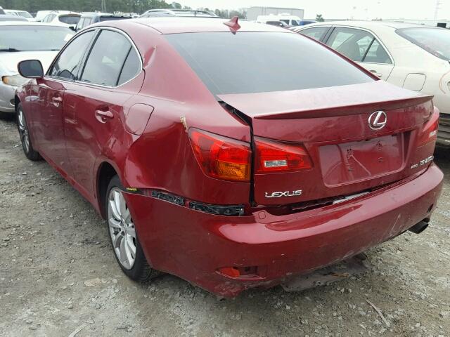 JTHCK262982027000 - 2008 LEXUS IS 250 RED photo 3