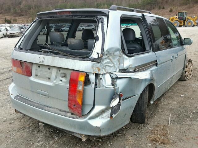 2HKRL18983H504889 - 2003 HONDA ODYSSEY EX BLUE photo 4