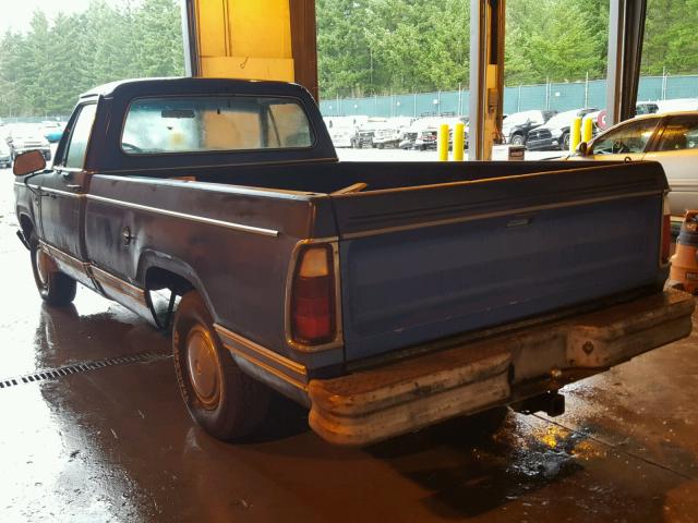 D14AE9C119155 - 1979 DODGE RAM 100 BLUE photo 3