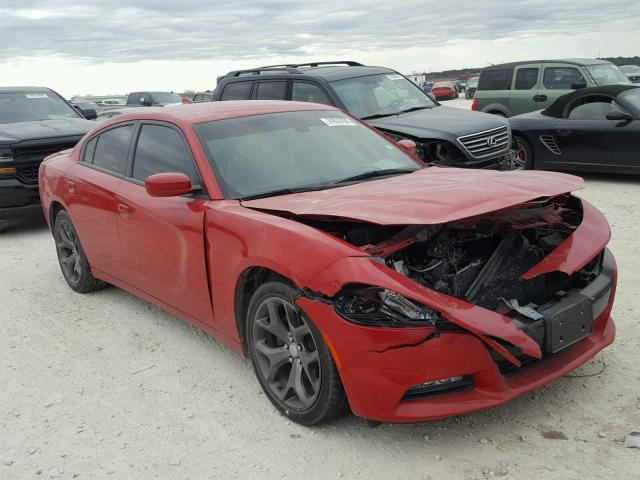 2C3CDXHGXFH862906 - 2015 DODGE CHARGER SX RED photo 1