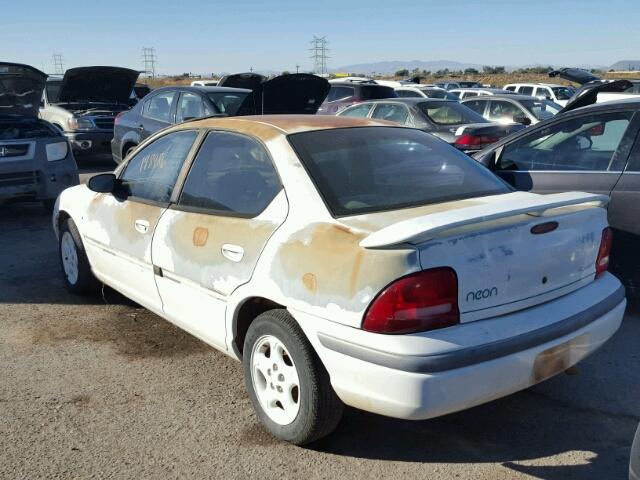 3P3ES67C6ST525704 - 1995 PLYMOUTH NEON SPORT WHITE photo 3