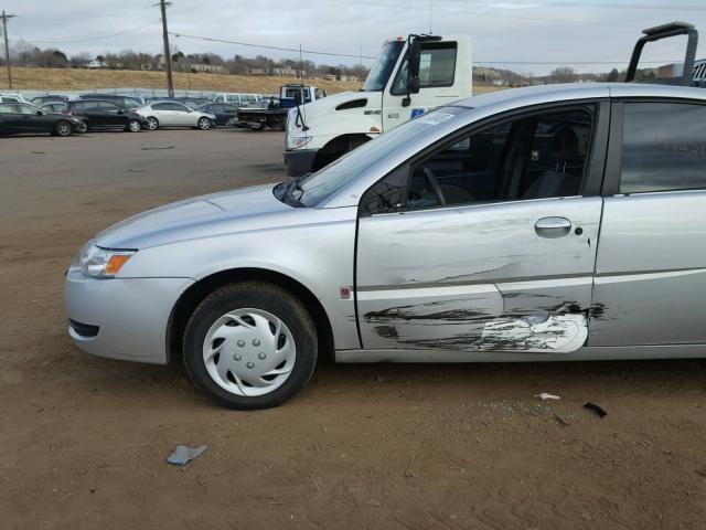 1G8AJ55F17Z137119 - 2007 SATURN ION LEVEL SILVER photo 9