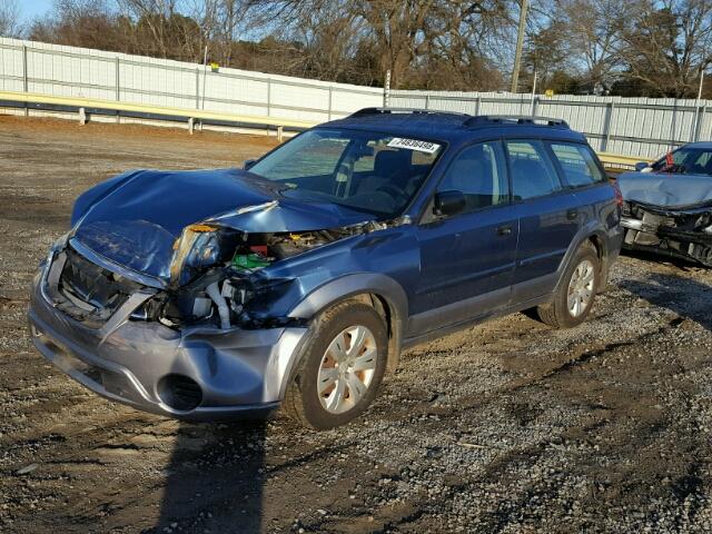 4S4BP60C487331468 - 2008 SUBARU OUTBACK BLUE photo 2