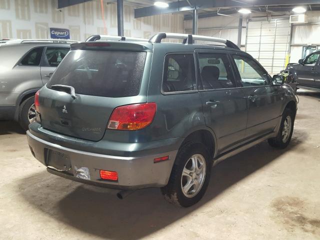 JA4LZ31F44U058550 - 2004 MITSUBISHI OUTLANDER GREEN photo 4