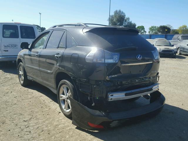 JTJHW31UX82062619 - 2008 LEXUS RX 400H BLACK photo 3