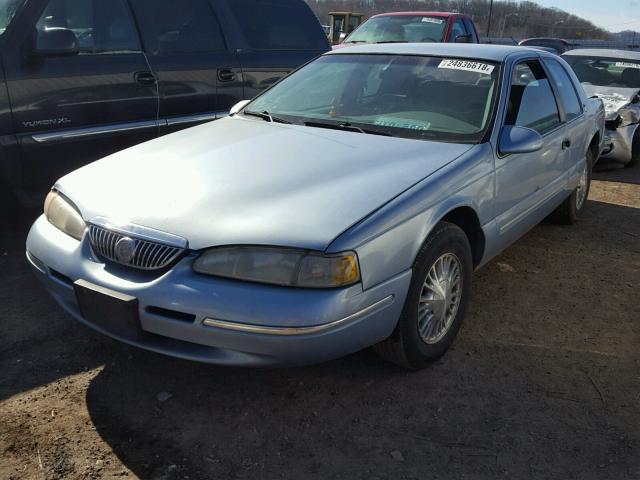 1MELM6243VH621194 - 1997 MERCURY COUGAR XR7 BLUE photo 2