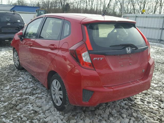 JHMGK5H54GS005785 - 2016 HONDA FIT LX أحمر صورة 3