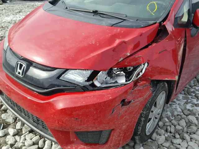 JHMGK5H54GS005785 - 2016 HONDA FIT LX RED photo 9