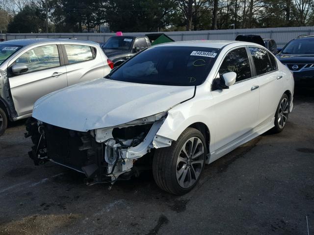 1HGCR2F56EA194165 - 2014 HONDA ACCORD SPO WHITE photo 2