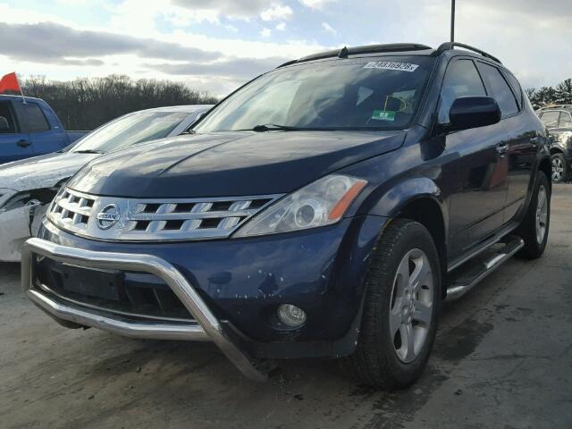 JN8AZ08W73W236931 - 2003 NISSAN MURANO SL BLUE photo 2