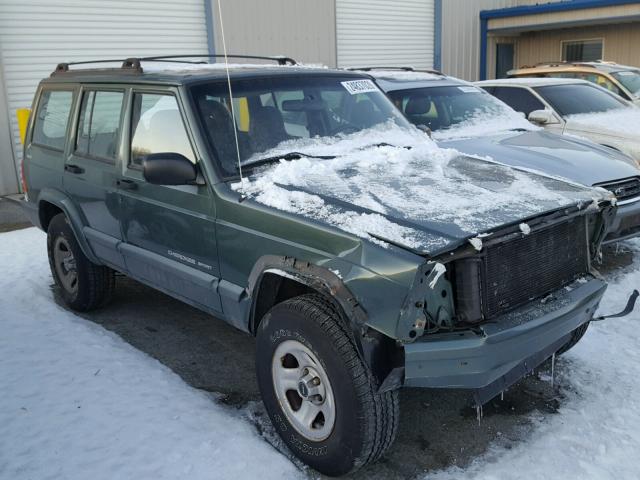 1J4FF48S2YL249698 - 2000 JEEP CHEROKEE S GREEN photo 1