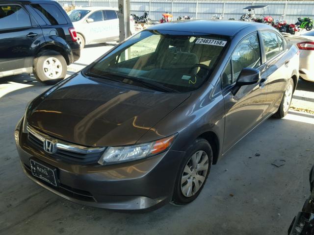 19XFB2F50CE019548 - 2012 HONDA CIVIC LX BROWN photo 2