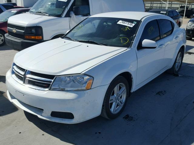 1C3CDZCB6CN221102 - 2012 DODGE AVENGER SX WHITE photo 2