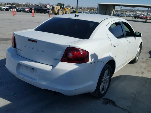 1C3CDZCB6CN221102 - 2012 DODGE AVENGER SX WHITE photo 4