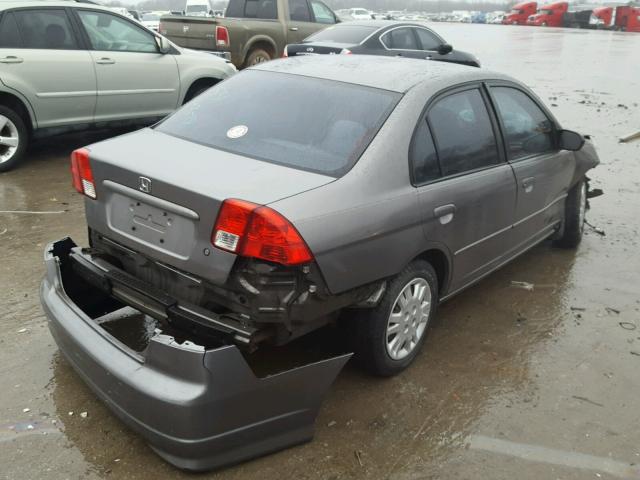 2HGES16595H523045 - 2005 HONDA CIVIC LX SILVER photo 4