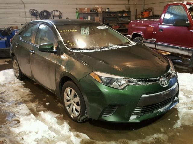 2T1BURHE6FC407451 - 2015 TOYOTA COROLLA L GREEN photo 1