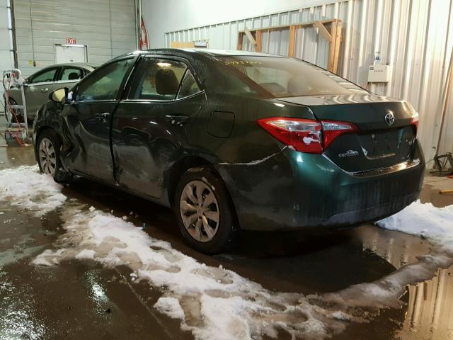 2T1BURHE6FC407451 - 2015 TOYOTA COROLLA L GREEN photo 3