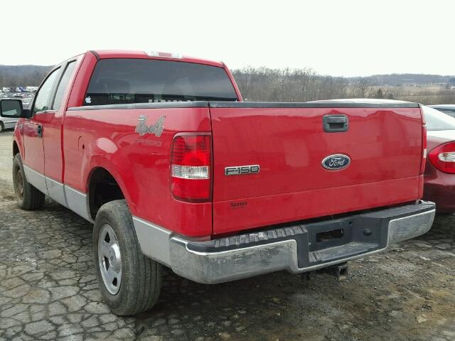 1FTPX14515FA05301 - 2005 FORD F150 RED photo 3