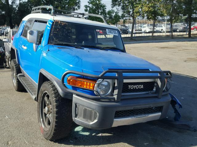 JTEBU11F370044571 - 2007 TOYOTA FJ CRUISER BLUE photo 1