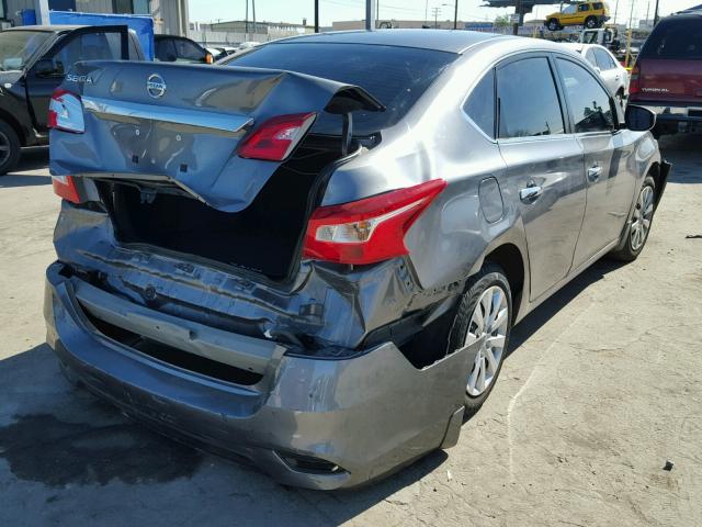 3N1AB7AP0GY320926 - 2016 NISSAN SENTRA S GRAY photo 4