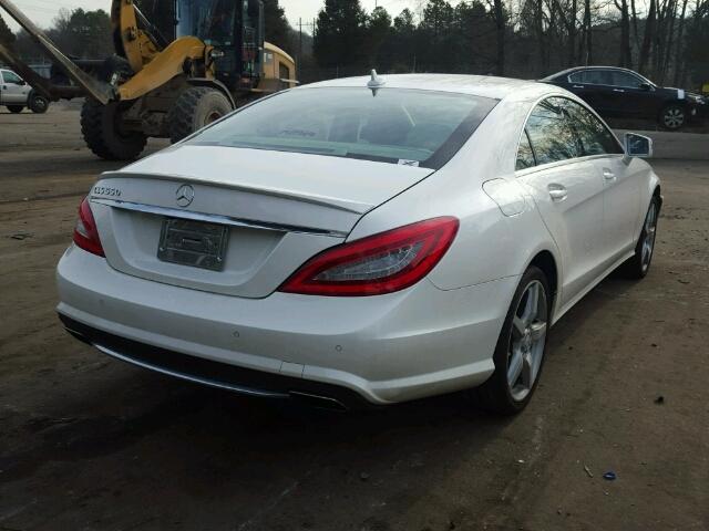 WDDLJ7DB4EA096219 - 2014 MERCEDES-BENZ CLS 550 WHITE photo 4