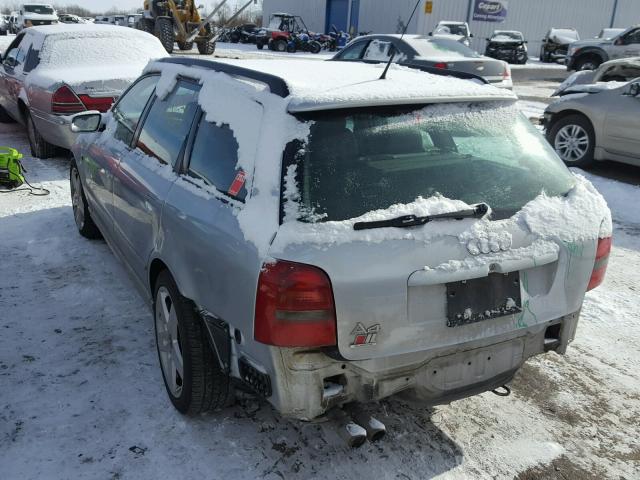 WAUGB28D3XA063784 - 1999 AUDI A4 1.8T AV SILVER photo 3