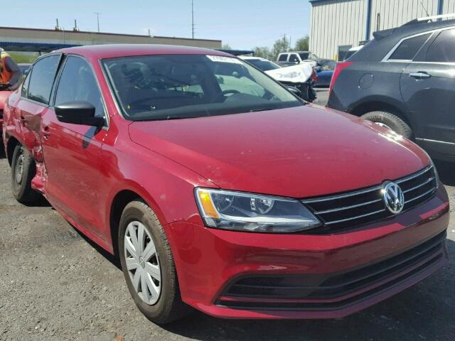 3VW267AJ0GM312508 - 2016 VOLKSWAGEN JETTA S RED photo 1