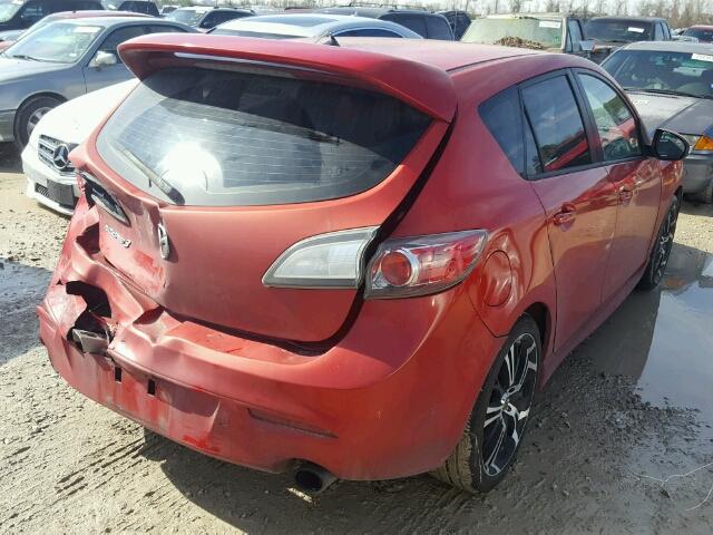 JM1BL1H31A1165720 - 2010 MAZDA SPEED 3 RED photo 4