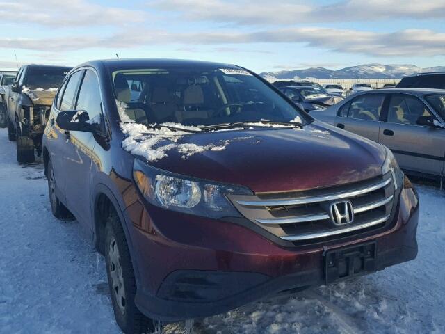 5J6RM4H34DL051212 - 2013 HONDA CR-V LX RED photo 1