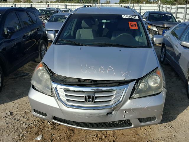 5FNRL3H41AB080368 - 2010 HONDA ODYSSEY EX SILVER photo 9