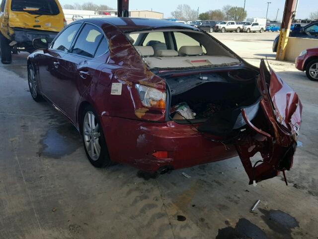 JTHBE262165008648 - 2006 LEXUS IS 350 RED photo 3