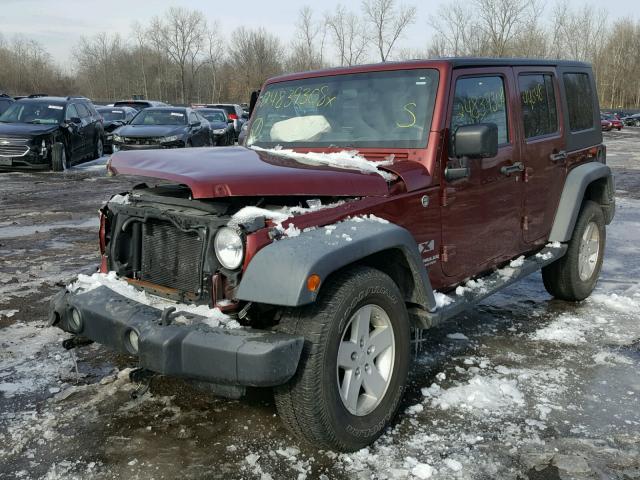 1J4GA39178L640302 - 2008 JEEP WRANGLER U RED photo 2