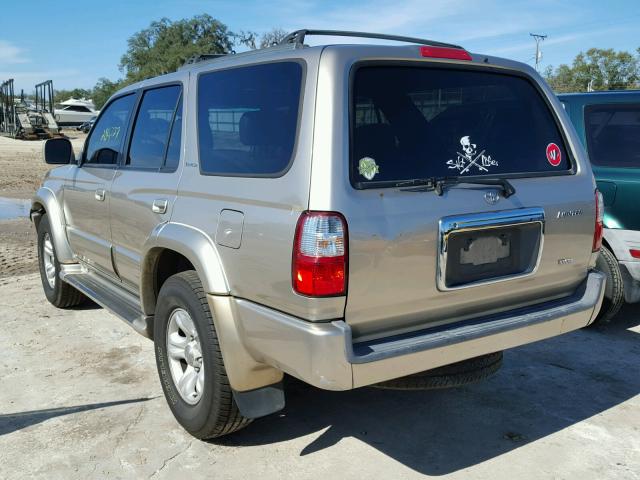 JT3GN87R720230399 - 2002 TOYOTA 4RUNNER LI TAN photo 3