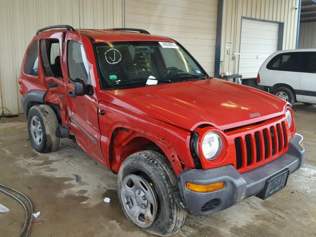 1J4GK48K33W559429 - 2003 JEEP LIBERTY SP RED photo 1