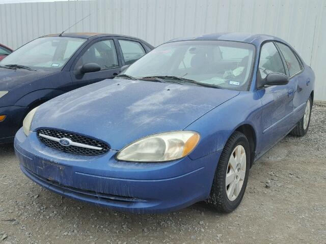 1FAFP52U43A118608 - 2003 FORD TAURUS LX BLUE photo 2