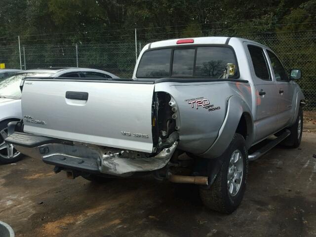 3TMLU42N97M011071 - 2007 TOYOTA TACOMA DOU SILVER photo 4