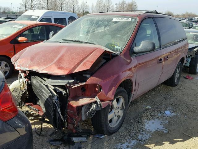 2D4GP44L05R349293 - 2005 DODGE GRAND CARA RED photo 2