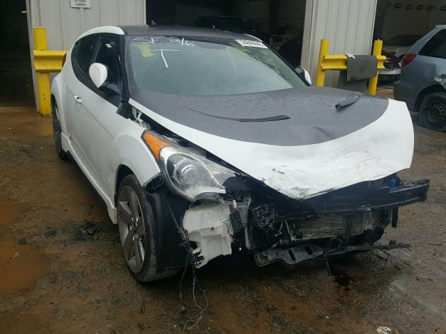 KMHTC6AE2DU137484 - 2013 HYUNDAI VELOSTER T WHITE photo 1