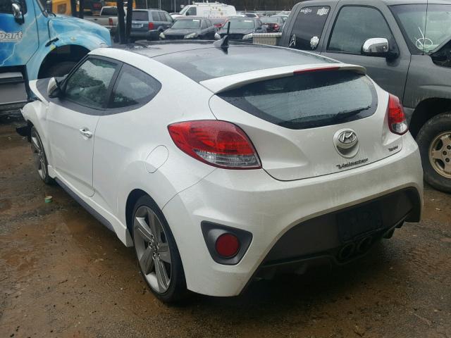 KMHTC6AE2DU137484 - 2013 HYUNDAI VELOSTER T WHITE photo 3